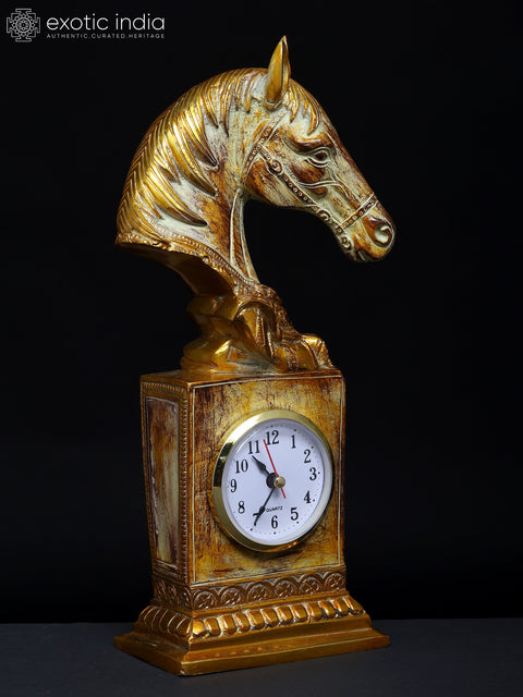 11" Stylized Horse Design Clock | Table Decor