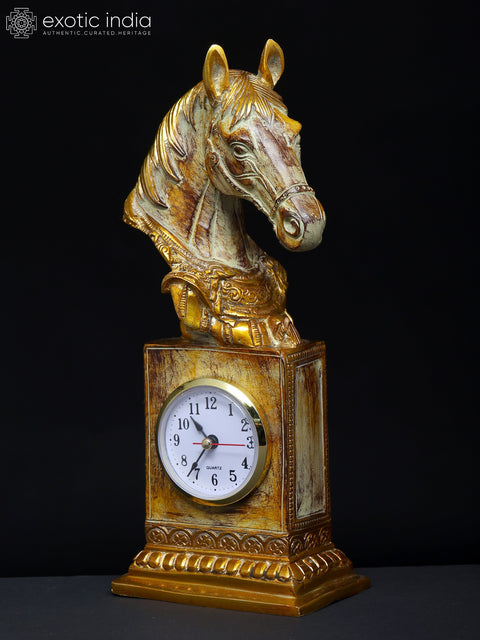 11" Stylized Horse Design Clock | Table Decor