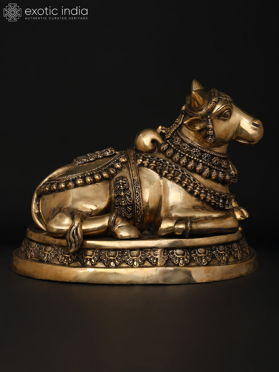 22" Nandi Brass Statue - Vahana of Lord Shiva