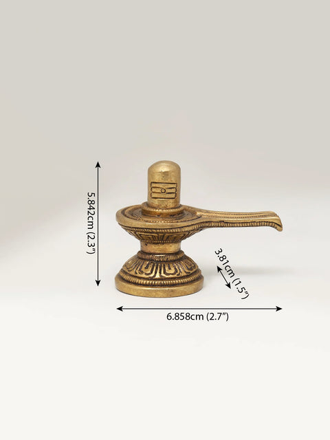 2" Small Brass Shivalinga | Handmade | Made In India