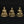 36" Large Size Buddha Set - Bhumisparsha Buddha, Medicine Buddha and Buddha in Abhaya Mudra | Set of Three Brass Statues