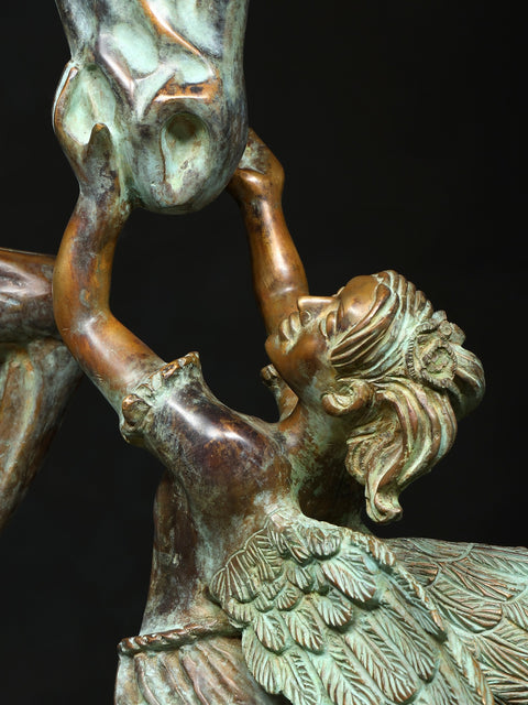 36" The Graceful Bond : Angel and Unicorn Sculpture | Home Decor