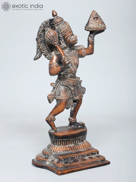 11" Brass Sanjivani Hanuman  | Handmade | Made In India