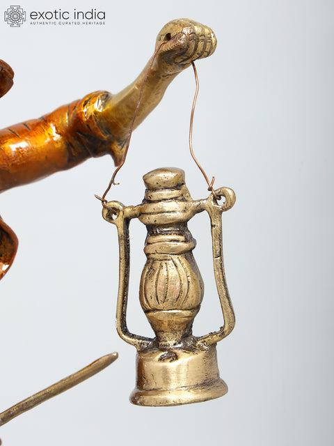 19" Sailor with Lantern | Decorative Brass Statue | Home Decor