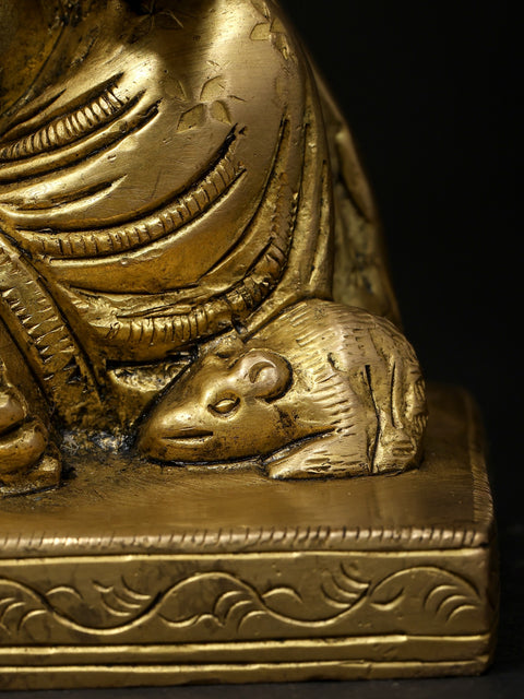 6" Small Four Armed Blessing Lord Ganesha | Brass Statue
