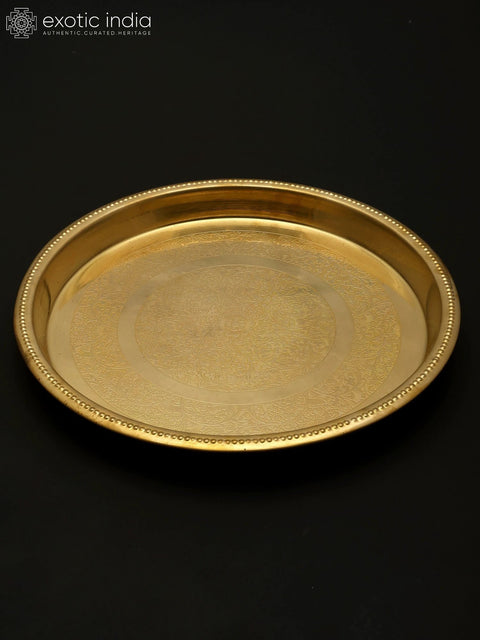 12" Brass Ritual Puja Thali