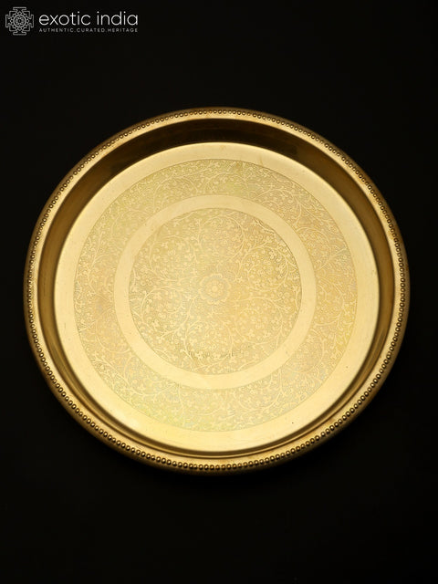 12" Brass Ritual Puja Thali