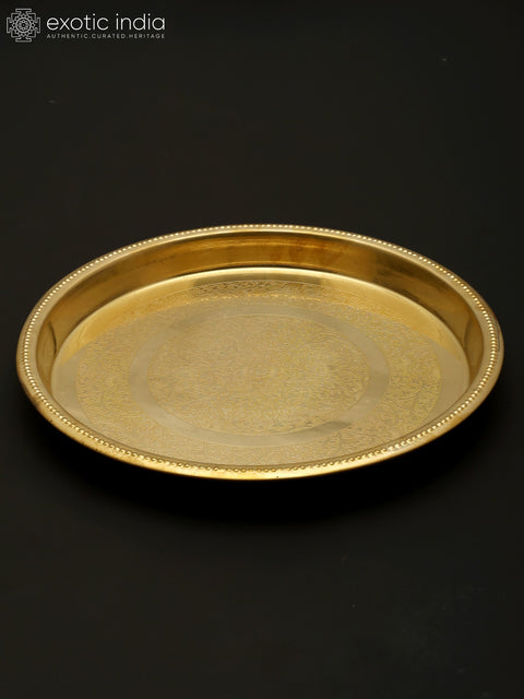 12" Brass Ritual Puja Thali