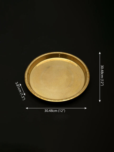 12" Brass Ritual Puja Thali