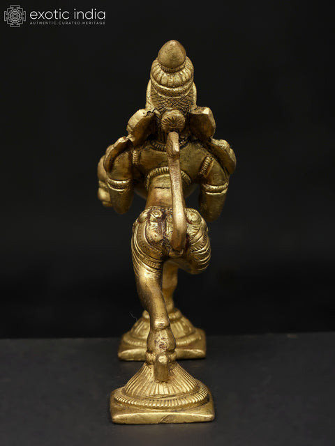 5" Brass Lord Hanuman Lamp for Shri Rama Puja | Handmade