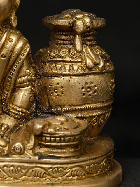 5" Small Makhanchor Krishna (Butter Krishna) | Brass Statue