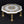 15" Floral Inlaid Designer Marble Pedestal (Chowki) with Brass Base