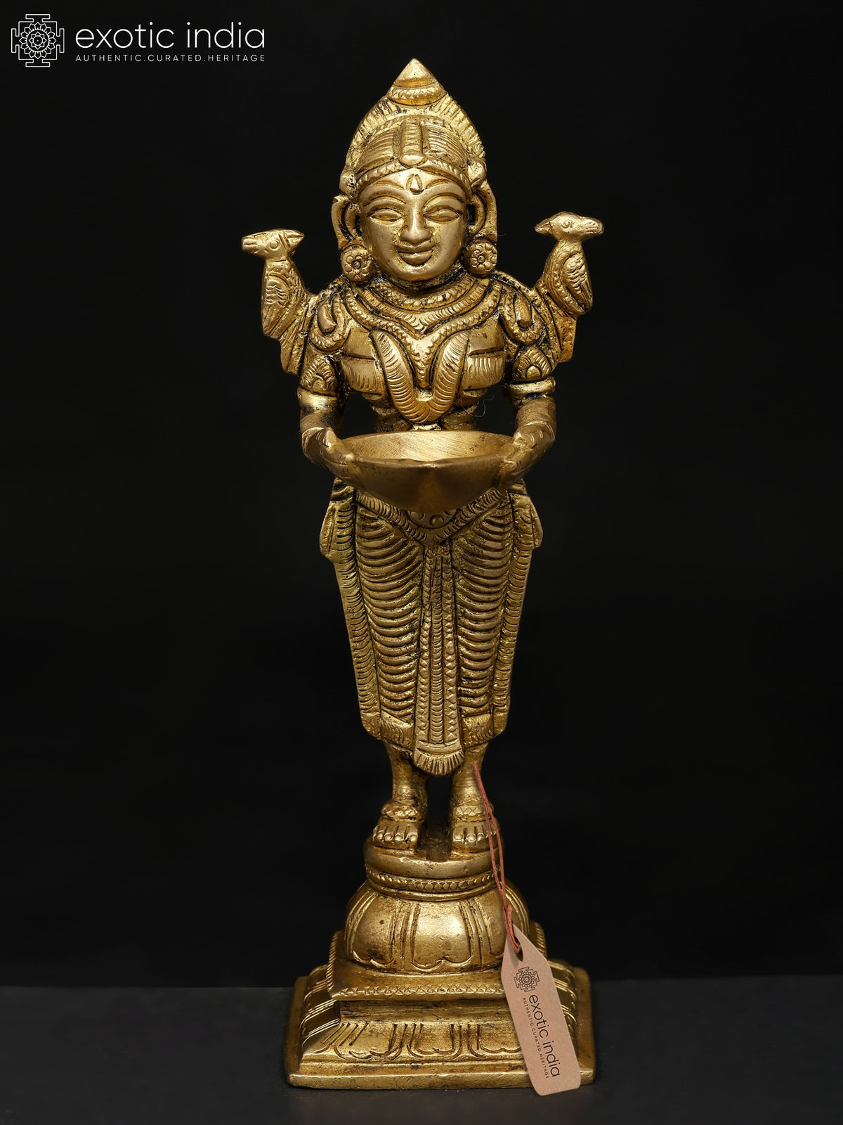 7" Deep Lakshmi Brass Statue for Pooja