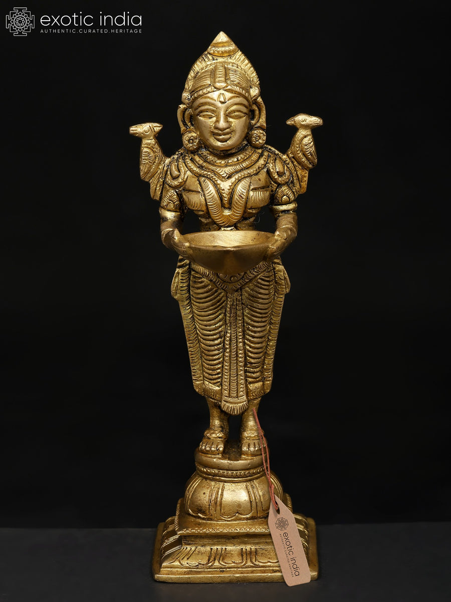 7" Deep Lakshmi Brass Statue for Pooja