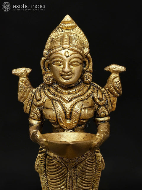 7" Deep Lakshmi | Brass Statue
