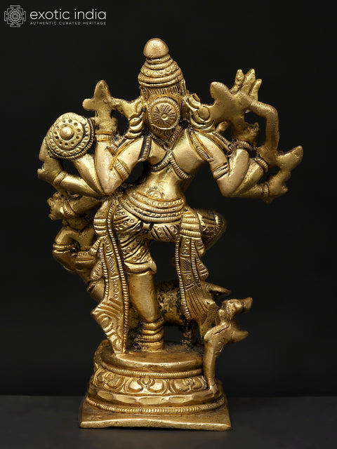 5" Small Mahishasuramardini (Goddess Durga) | Brass Statue
