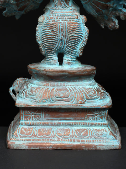 9" Sixteen Armed Vira-Ganesha | Brass Statue | Made In India
