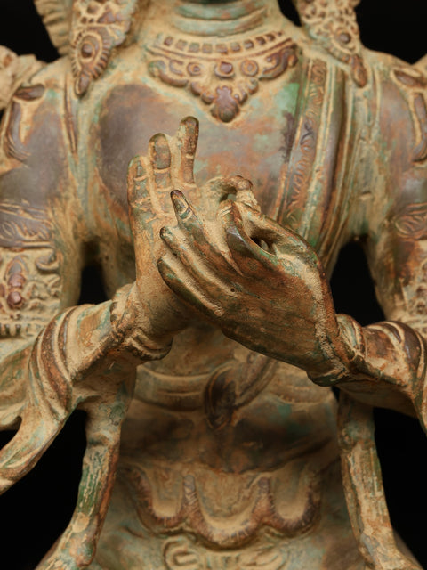 14" Maitreya Buddha (Future Buddha) | Buddhist Brass Statue