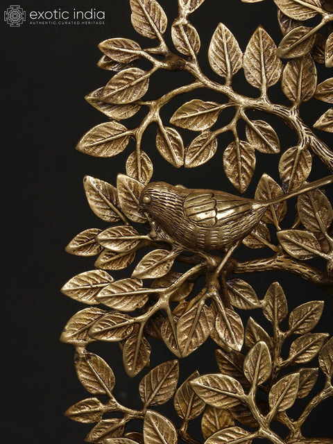 36" Large Size Brass Tree of Life with Marble Base | Home Decor