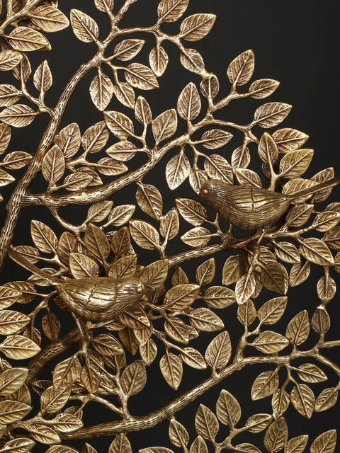 36" Large Size Brass Tree of Life with Marble Base | Home Decor