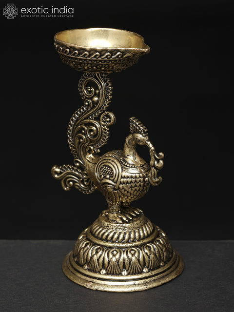 3" Small Brass Superfine Peacock Lamp
