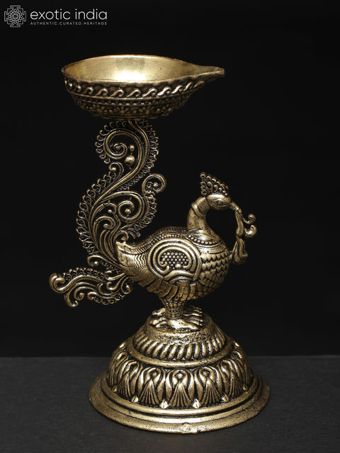 3" Small Brass Superfine Peacock Lamp