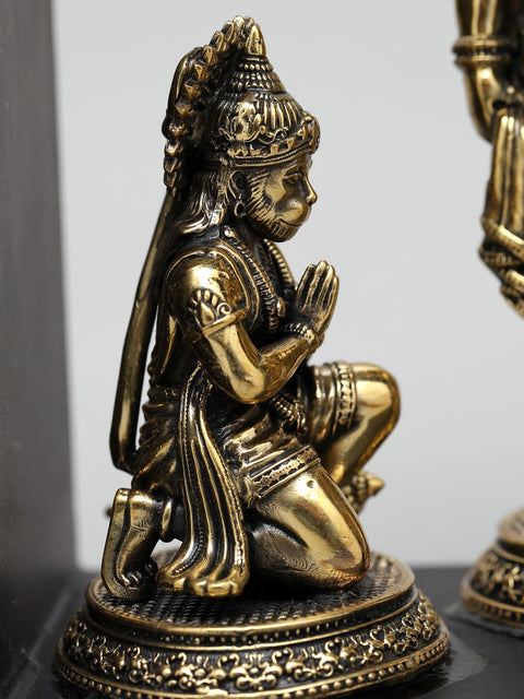 11" Wood Framed Superfine Shri Ram Darbar in Brass | Wall Hanging