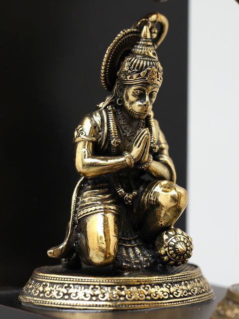 9" Superfine Shri Ram Darbar with Bells | Wood Framed Brass Sculptures | Wall Hanging
