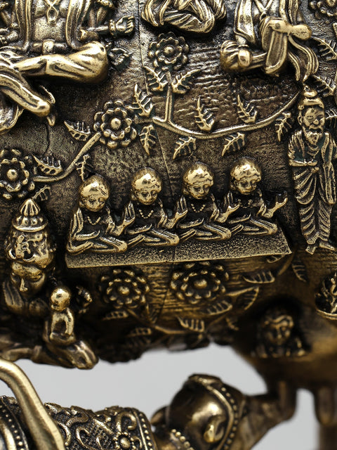 Superfine Kamadhenu Cow with All Gods and Goddesses | Brass Statue