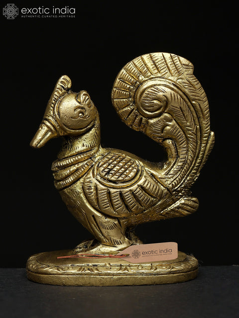 3" Small Decorative Peacock | Brass Statue | Table Decor