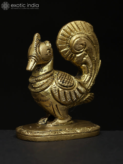 3" Small Decorative Peacock | Brass Statue | Table Decor