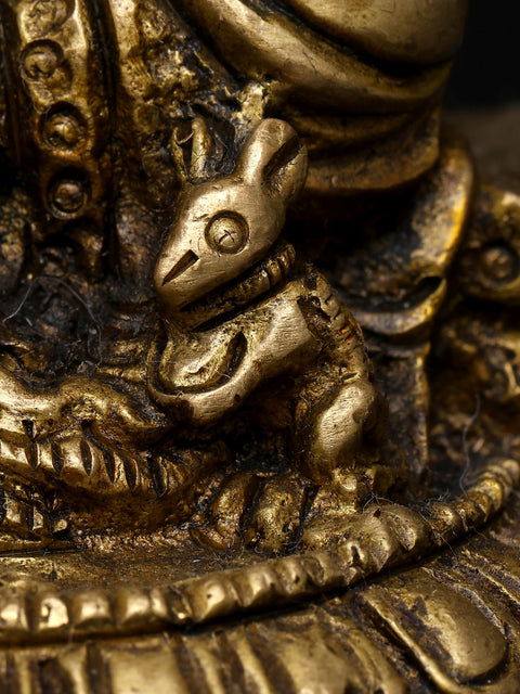 4" Small Sitting Blessing Lord Ganesha | Brass Statue