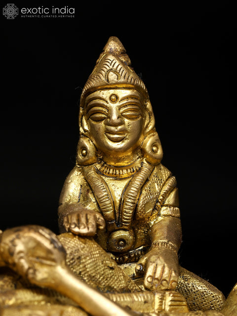 5" Small Shesha-Shayi Lord Vishnu | Brass Statue