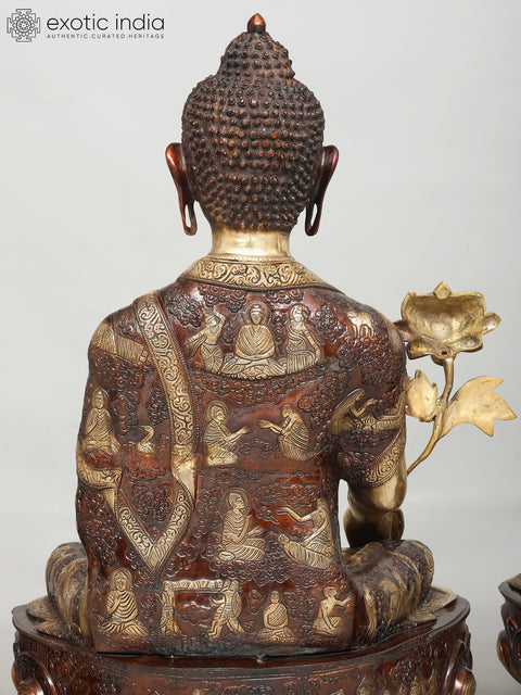 33" Large Medicine Buddha | Brass Statue | Made In India | Handmade