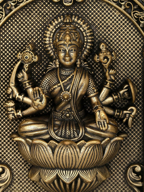 4" Small Superfine Ashta Lakshmi Wall Hanging | Brass Statues