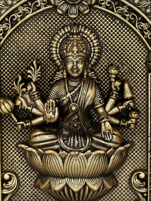 4" Small Superfine Ashta Lakshmi Wall Hanging | Brass Statues