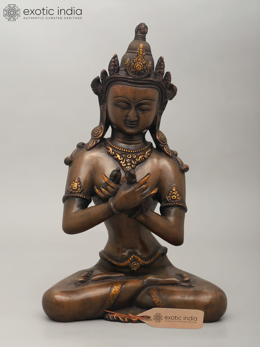 13" Vajradhara Tibetan Buddhist Deity Brass Statue Handmade