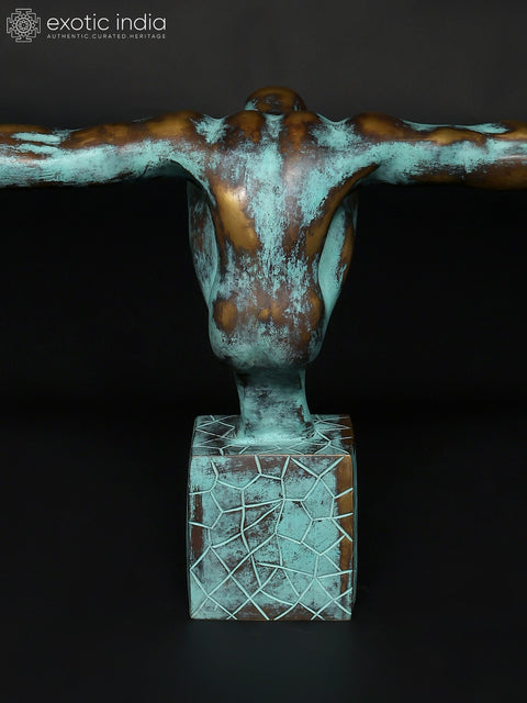 The Moment Before The Dive - The Olympic Swimmer | Brass Staute with Bronze Finish