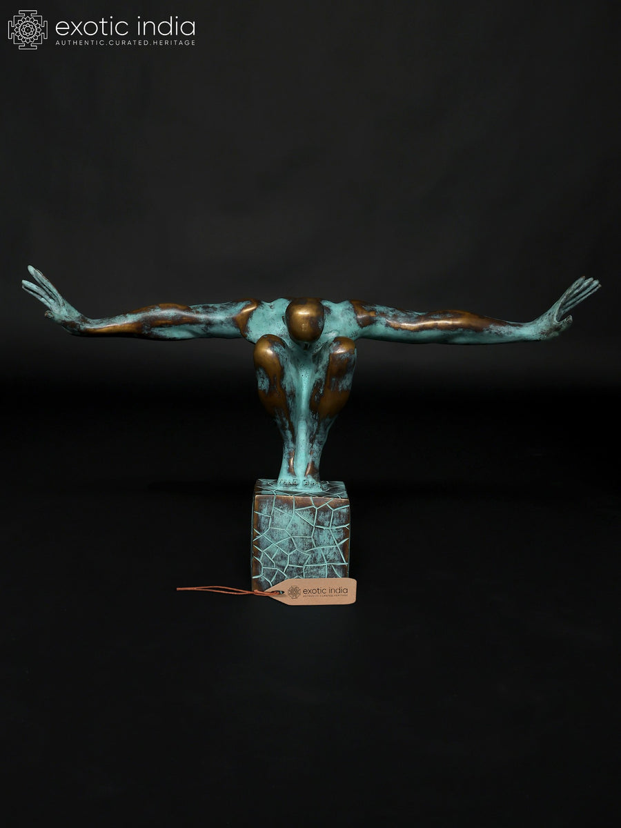 The Moment Before The Dive Olympic Swimmer Brass Statue