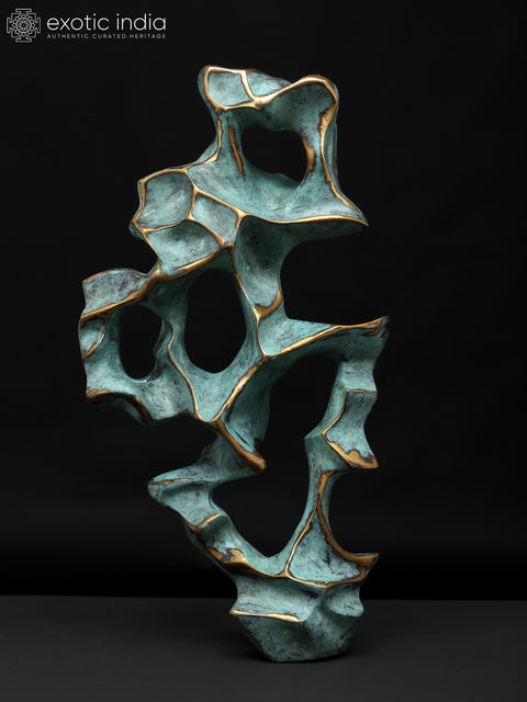 Contours of Chaos – The Beauty of What Cannot Be Contained | Brass Sculpture with Bronze Finish