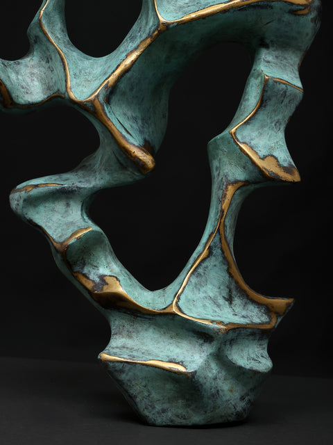 Contours of Chaos – The Beauty of What Cannot Be Contained | Brass Sculpture with Bronze Finish