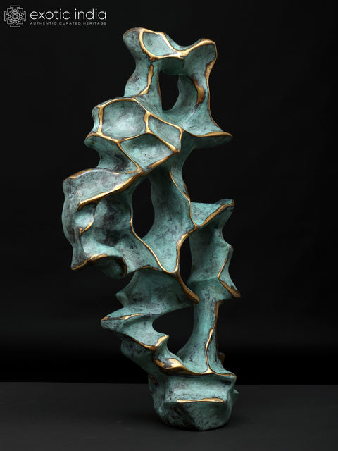 Contours of Chaos – The Beauty of What Cannot Be Contained | Brass Sculpture with Bronze Finish