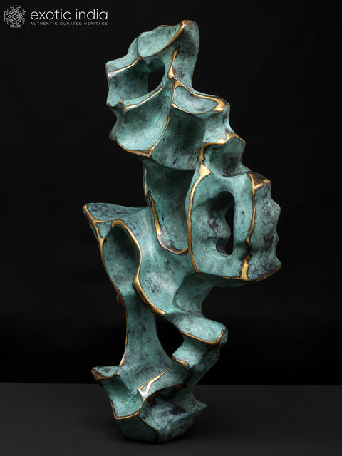 Contours of Chaos – The Beauty of What Cannot Be Contained | Brass Sculpture with Bronze Finish