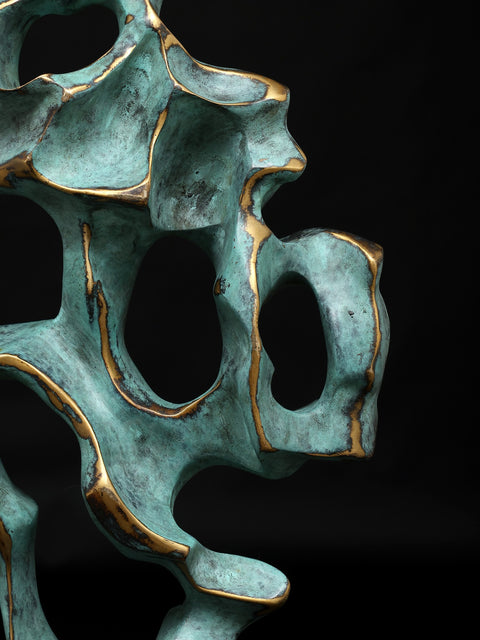 Contours of Chaos – The Beauty of What Cannot Be Contained | Brass Sculpture with Bronze Finish