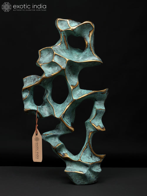 Contours of Chaos Brass Sculpture with Bronze Finish