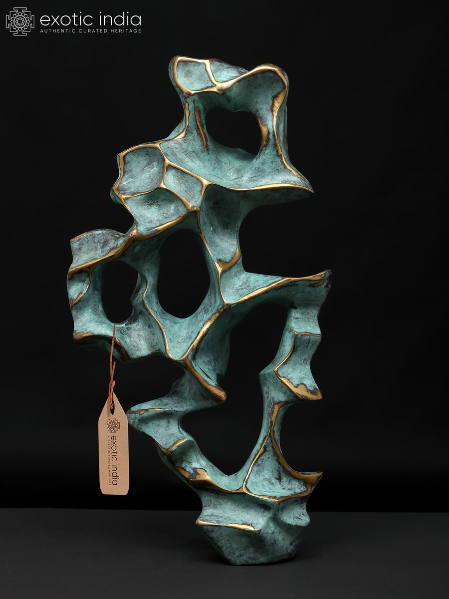 Contours of Chaos Brass Sculpture with Bronze Finish