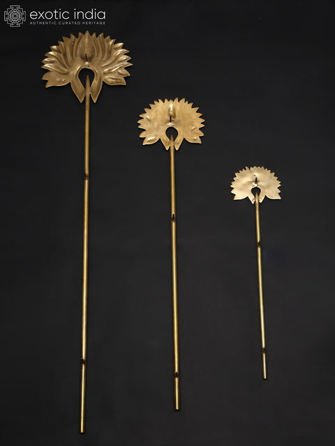 48" Lotus Design Decorative Sticks | Set of 3 | Wall Decor