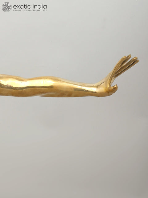 That One Breath Before The Dive - The Olympic Swimmer | Decorative Brass Statue | Home Decor