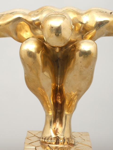 That One Breath Before The Dive - The Olympic Swimmer | Decorative Brass Statue | Home Decor