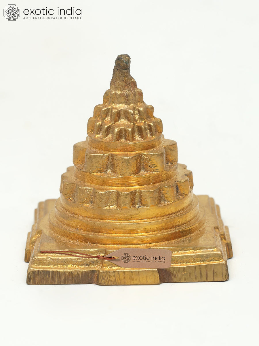2" Small Brass Shri Yantra Handmade Idol for Pooja